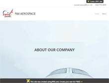 Tablet Screenshot of paxaerospace.com